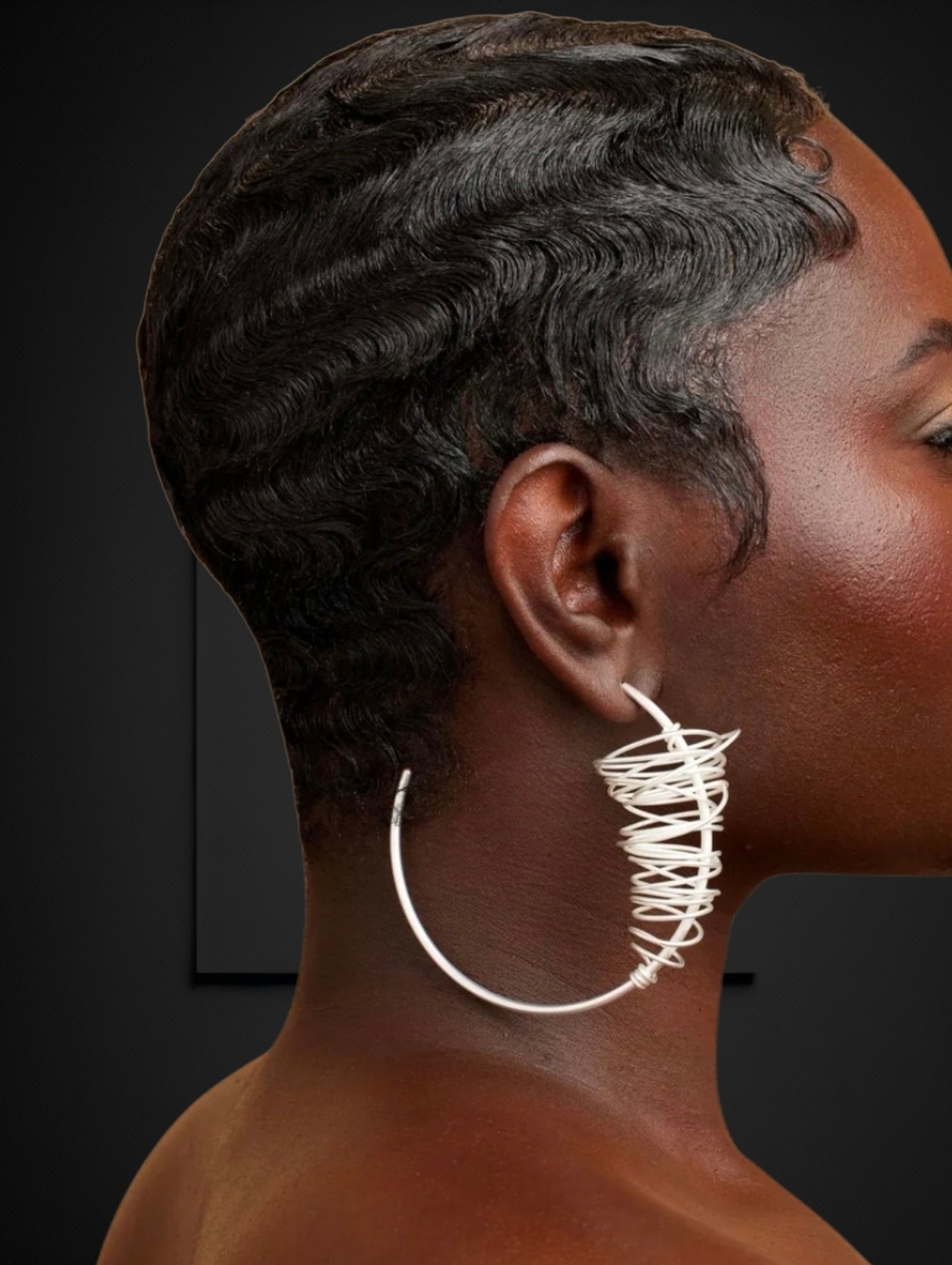 NEW KHOI ENYO ▪︎ Spiral Hoop Earrings ▪︎ Matte Silver